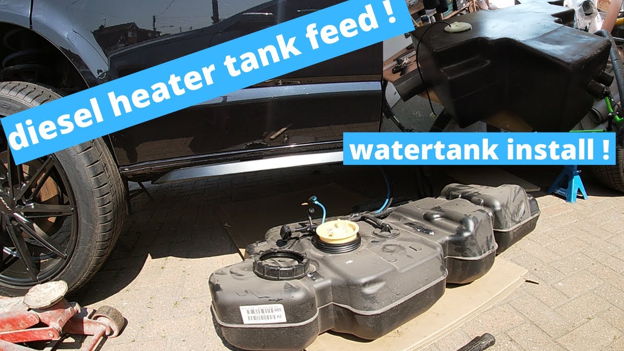 VW Transporter T6 diesel Tank Tap and Water Tank install How To !!