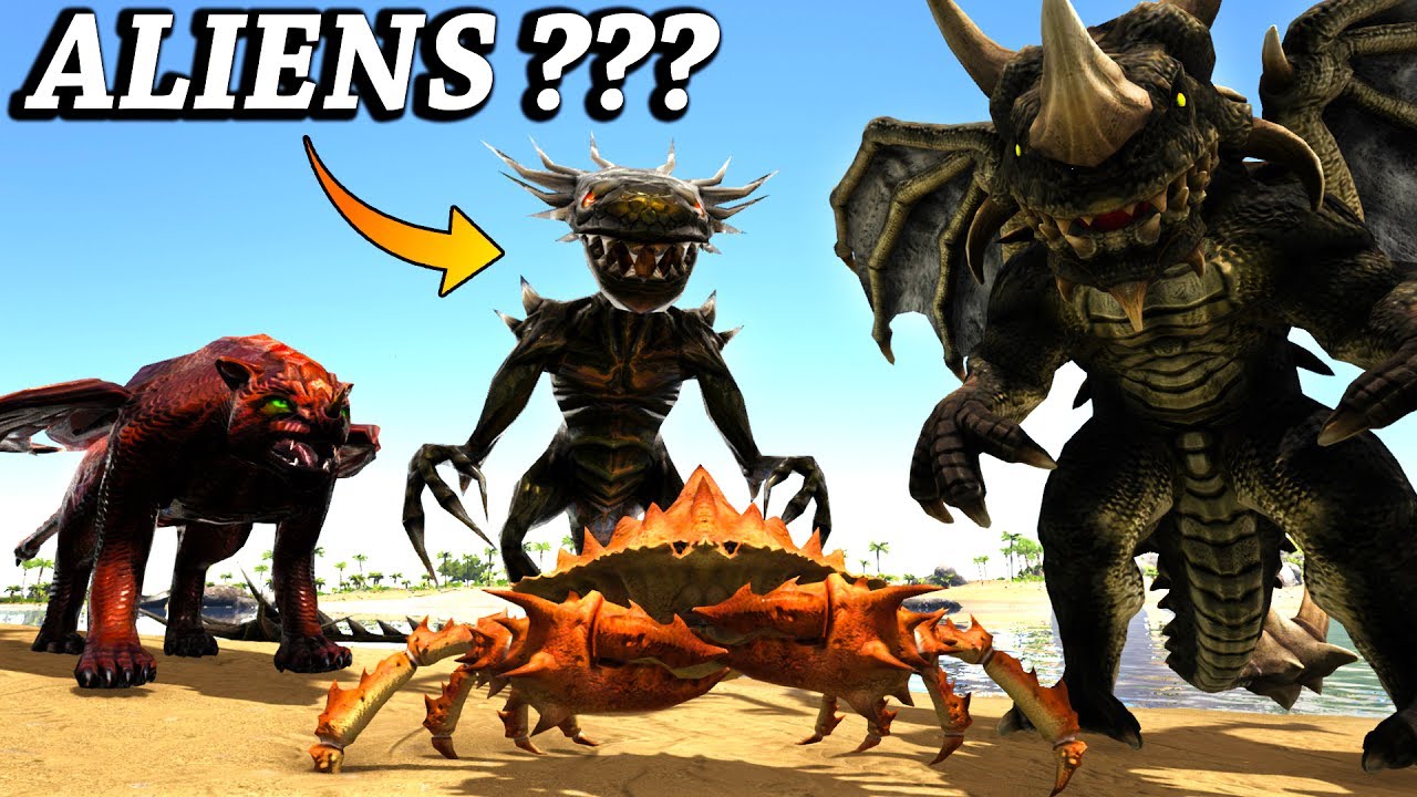👽 ALIENS IN ARK? GIANT CRAB, CHIMERE, GRAVIOREX! Ark Survival Evolved Additional Creature Mod Update