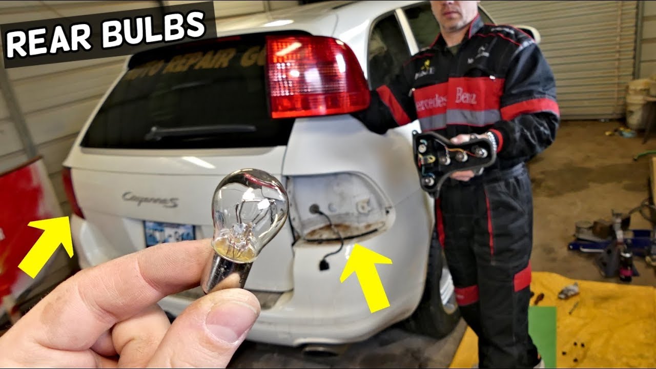 PORSCHE CAYENNE REAR TURN SIGNAL BRAKE LIGHT TAIL LIGHT BULB REPLACEMENT