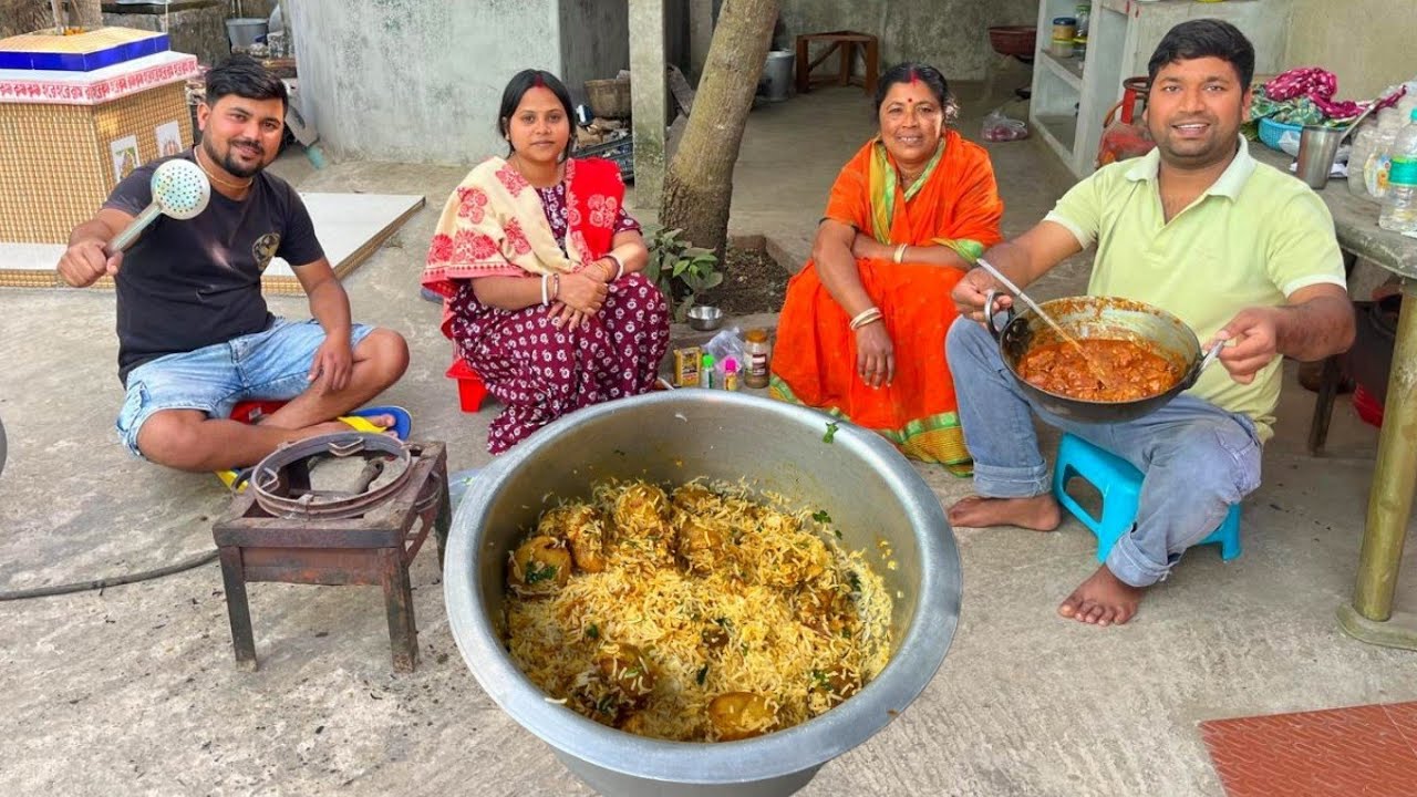 সাথী মটন বিরিয়ানি বানিয়ে সবাইকে খাওয়ালো এবং সবাই প্রশংসা করলাম || Mutton biryani recipe