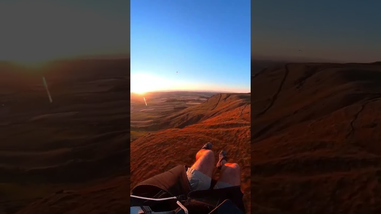 Sunset Paraglide #paragliding #paraglidinglove #bgdbase2
