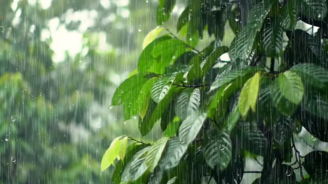 Deep Sleep Rain Sounds No Thunder | Heavy Forest Rain for Calm Mind
