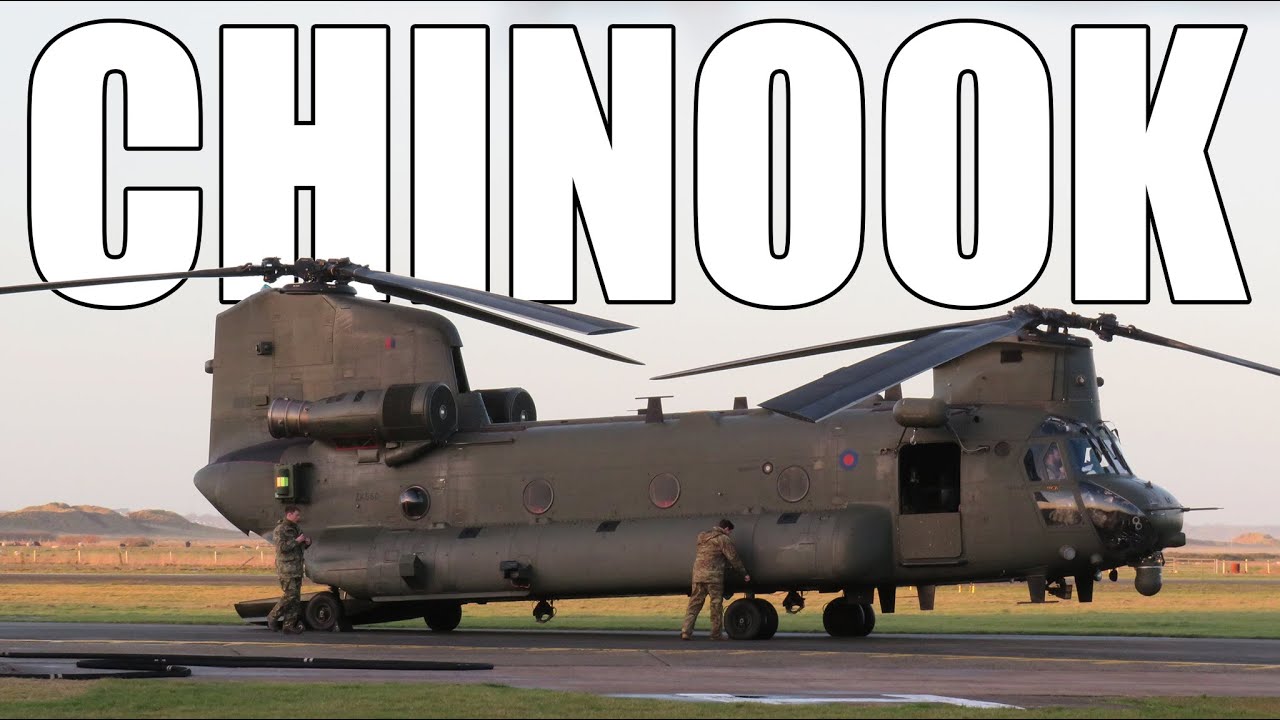 RAF Chinook Refuel in Caernarfon Airport (ZK550) - Such an Amazing Sound!