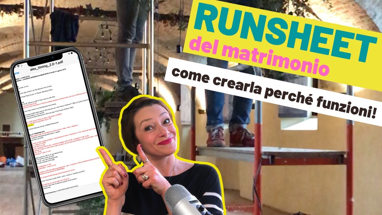 COME CREARE LA RUNSHEET DEL GIORNO DEL MATRIMONIO | 5 steps perché funzioni al meglio