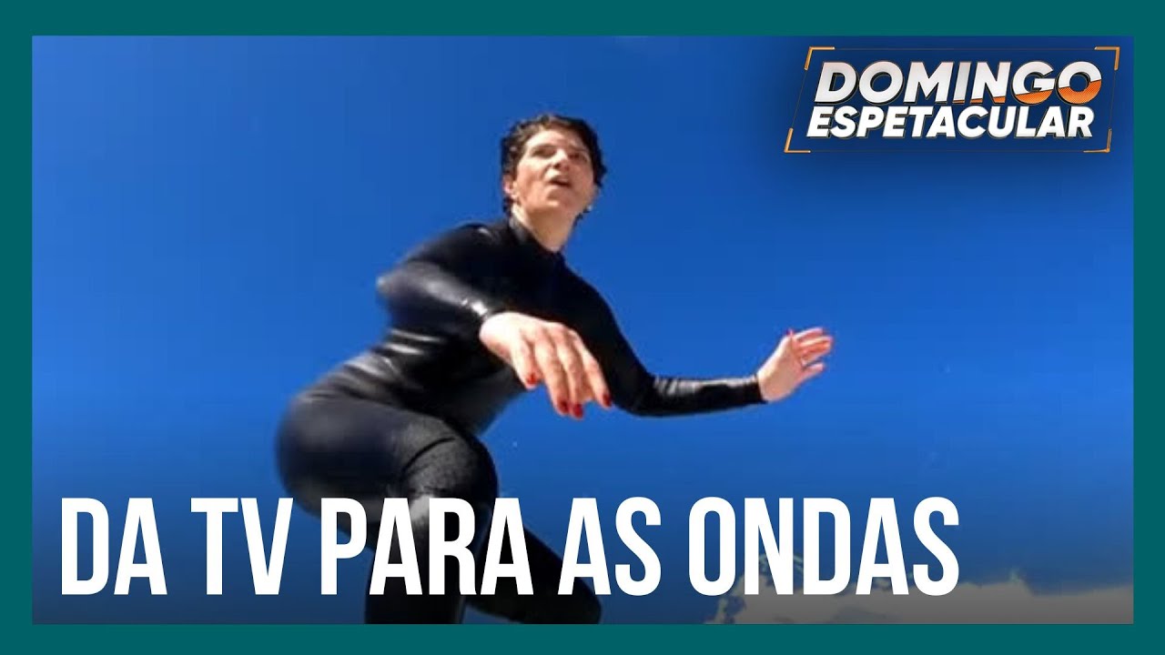 Mariana Godoy encara as ondas e surfa com atingidos pela tragédia no litoral norte de SP