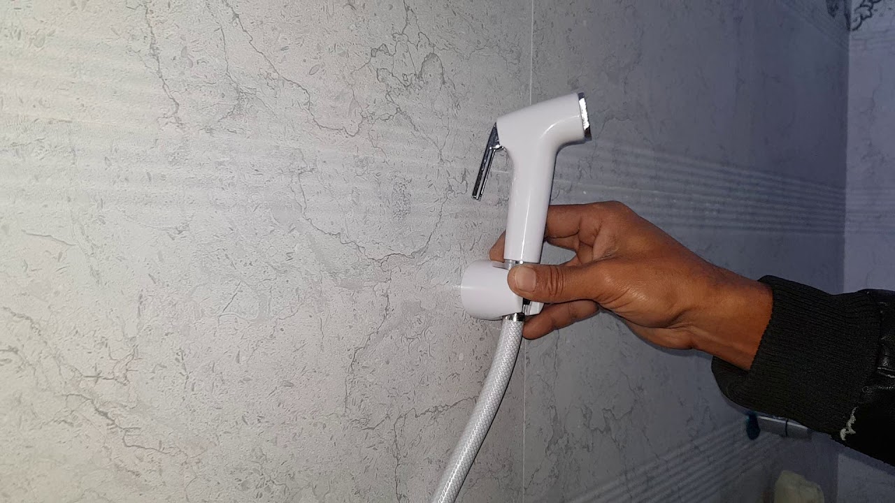 A new Hand Shower fitting in the toilet