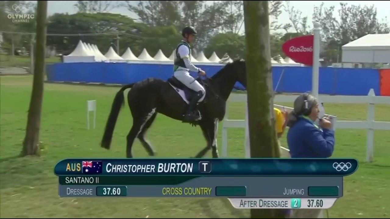 RIO 2016 - CHRISTOPHER BURTON &.  SANTANO II - 2 nd. Place after dressage.