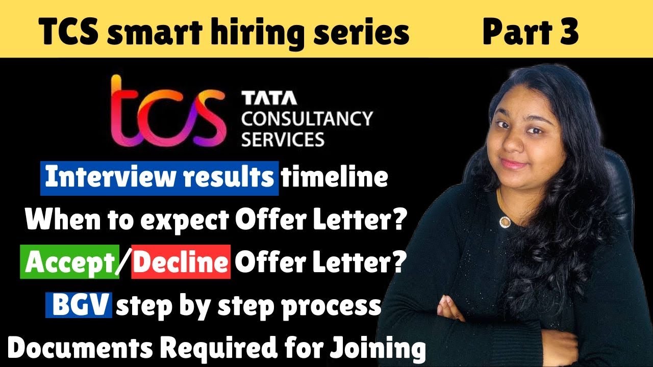 TCS Smart Hiring Series|TCS Background Verification Process+TCS offer letter|Part 3