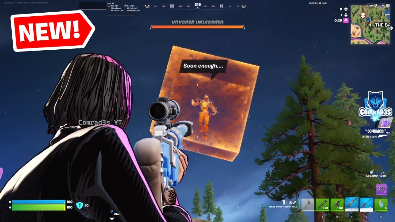 Fortnite NEW Dark Voyager Unleashed Boss Fight - Where to Find Dark Voyager Unleashed Boss