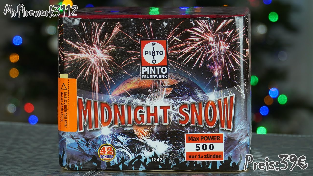 Pinto Midnight Snow Batterie 42 Schuss kal. bis 30mm NEM: 499.8g Preis: 39€ I 4k