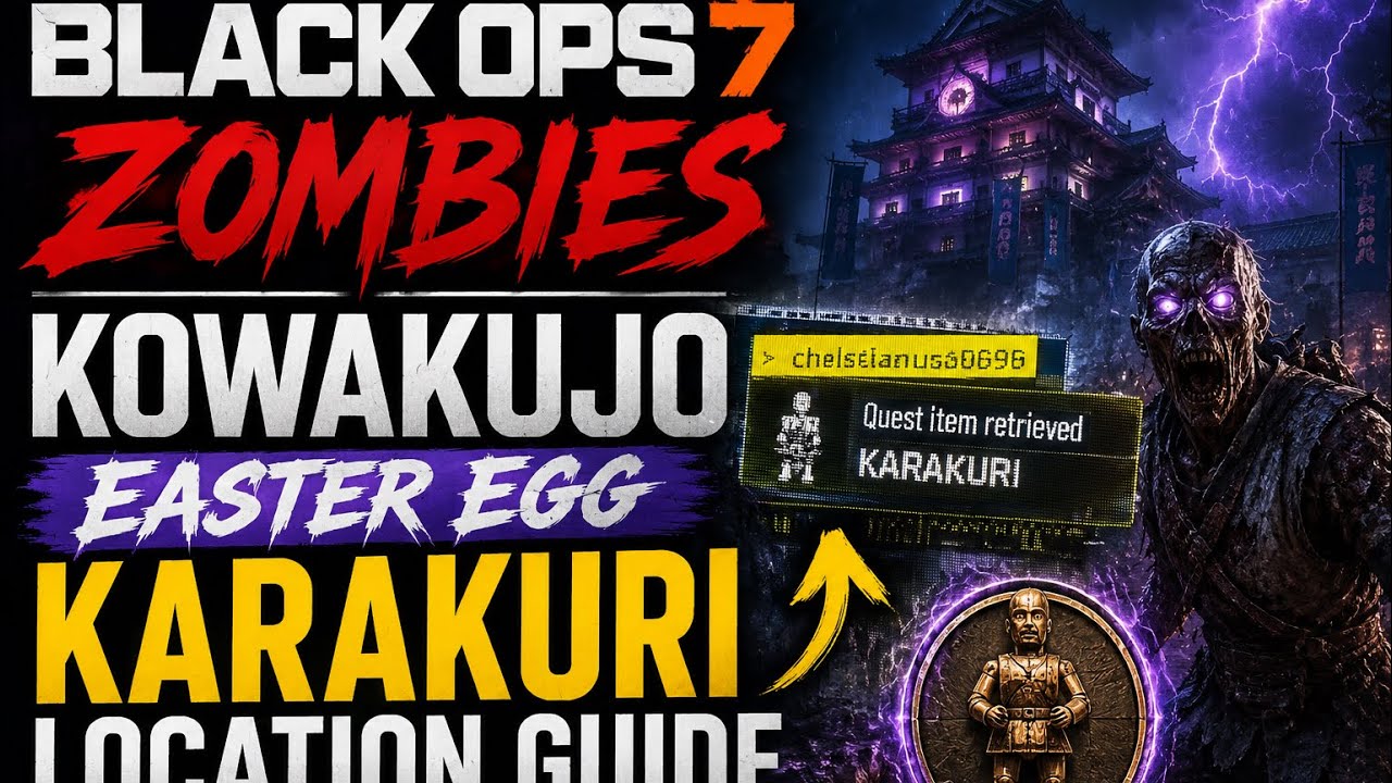 BLACK OPS 7 ZOMBIES KOWAKUJO: ГАЙД ПО РАСПОЛОЖЕНИЮ ПАСХАЛОК И КАРАКУРИ #blackops7