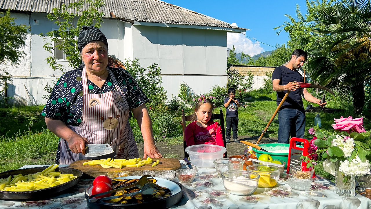 The Ultimate Village Feast by GRANDMA! 👵🏼🥩 Super Delicious Beef Rolled Eggplant & Rustic Apple Pie ✨