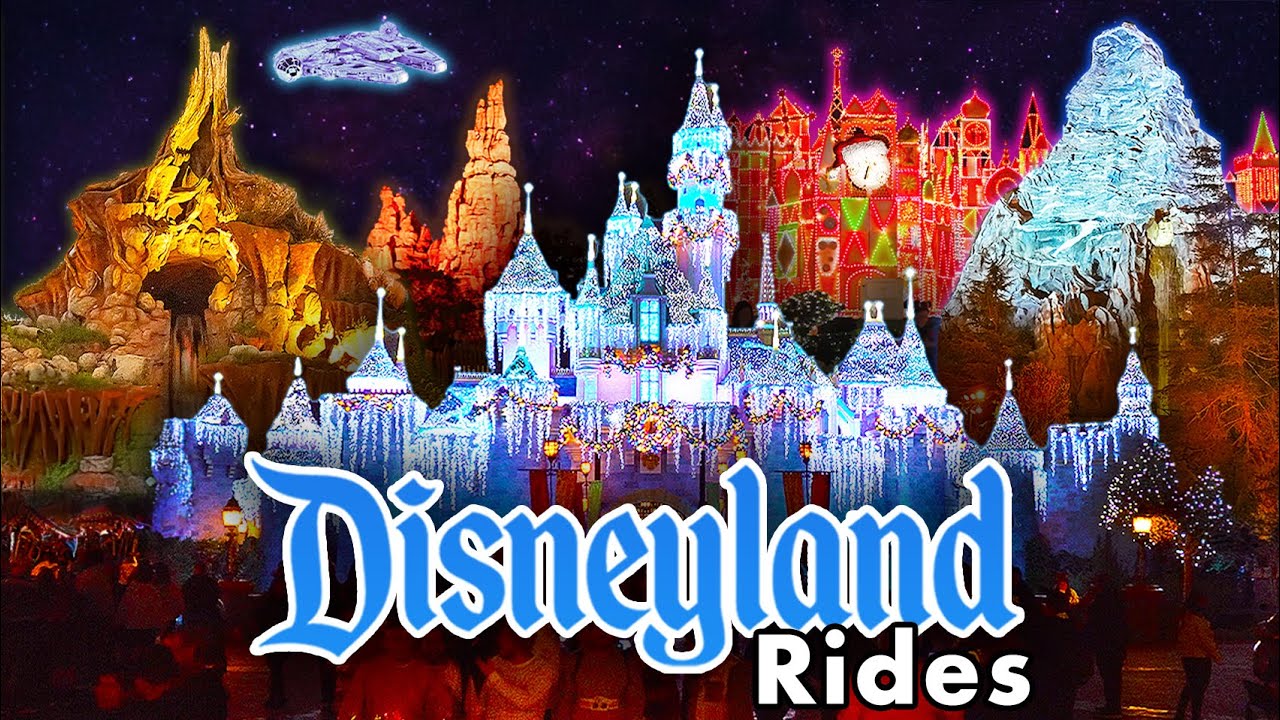 Disneyland Rides at Night - Disney Attractions After Dark [4K POVs]