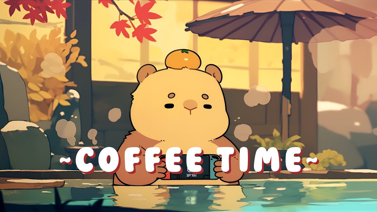 [60 Minutes] Capybara Lofi Zone | Cozy Beats for Relaxation 🦫 🍵 ✨ | Focus Helper