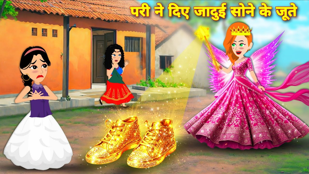 परी ने दिए जादुई सोने के जूते 👟✨ | Magical Golden Shoes | Hindi Kahaniya | Fairy Tale Stories