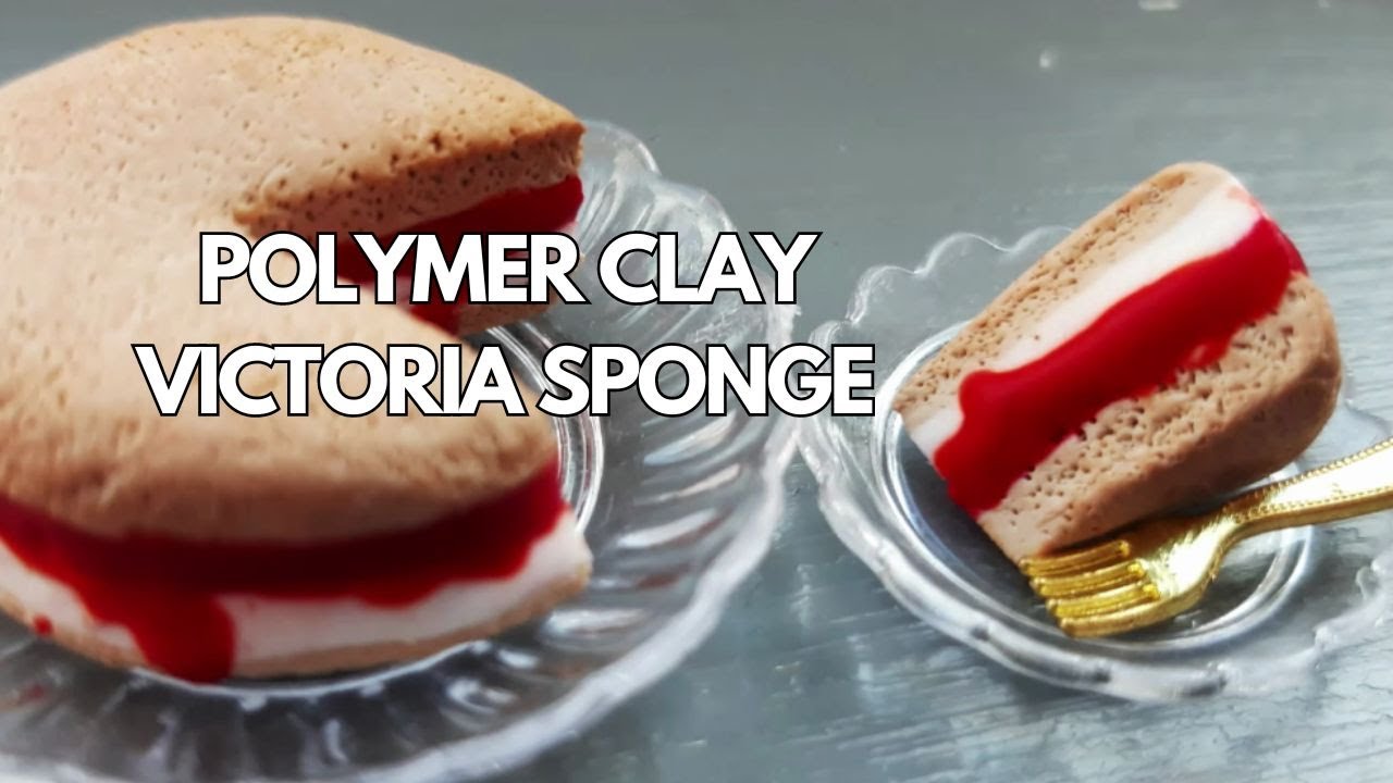 How to Create a Simple Miniature Polymer Clay Victoria Sponge Cake