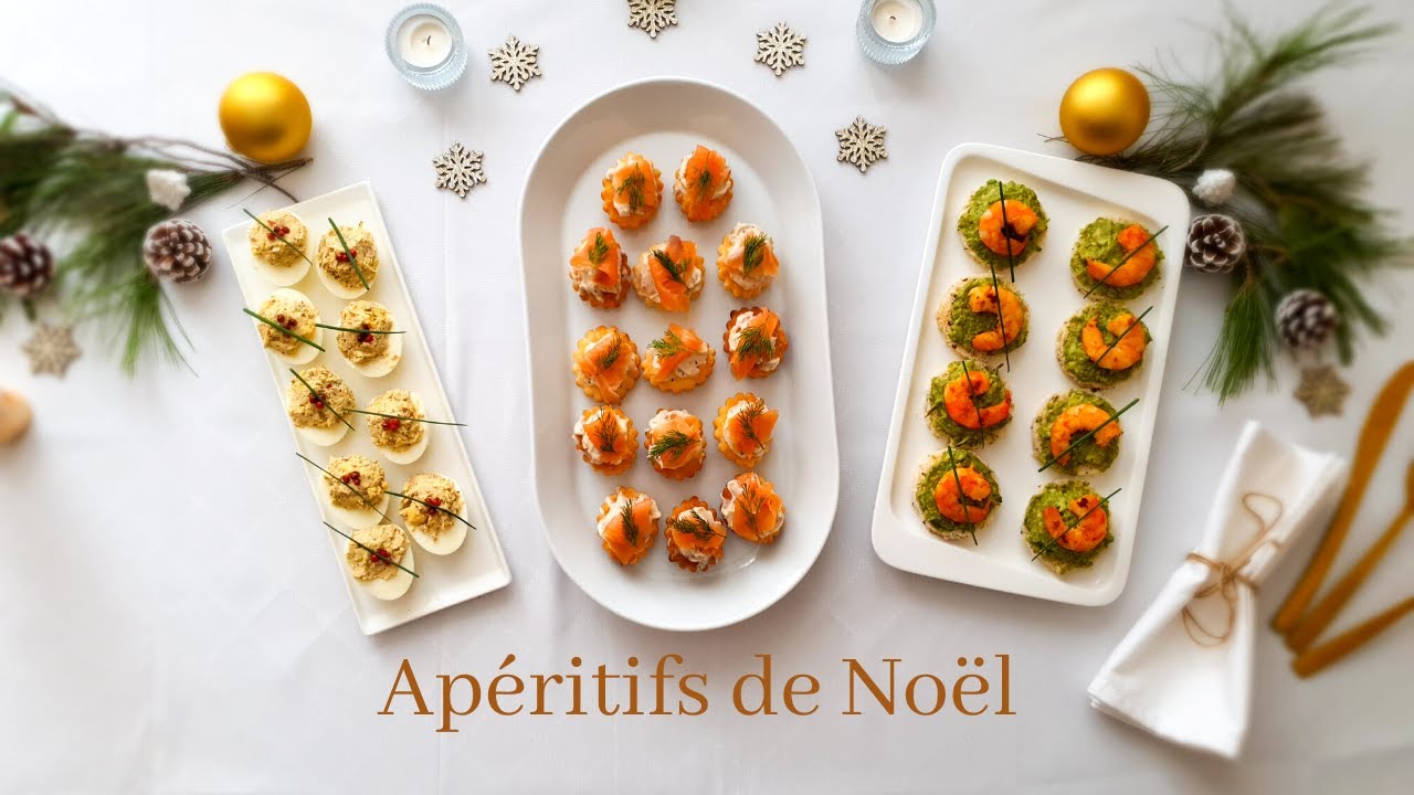 Apéritifs de Noël facile sans gluten et sans lactose