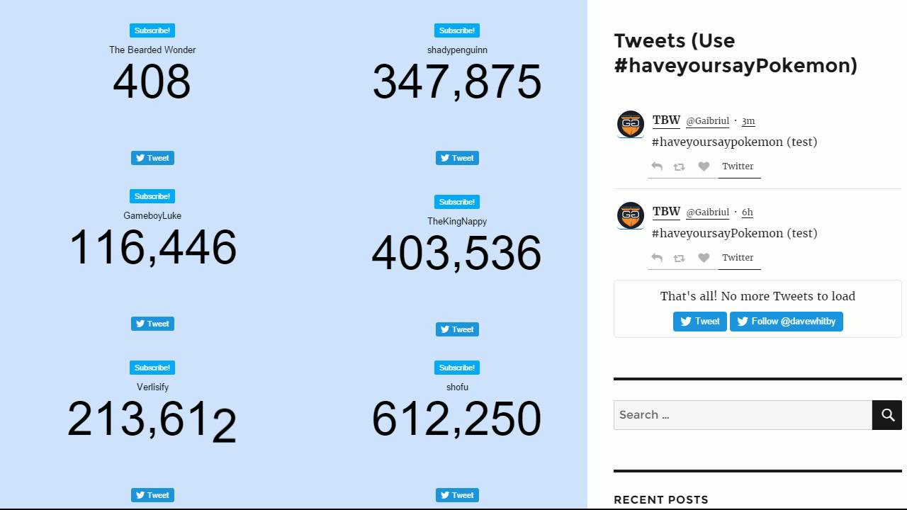 TOP POKETUBERS - Live Sub Count
