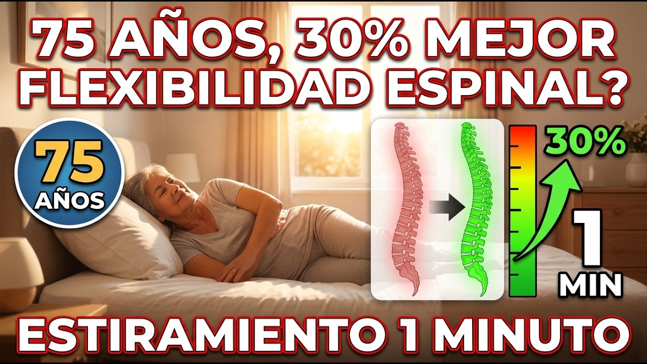 75 Años, 30% Mejor Flexibilidad Espinal？ Estiramiento 1 Min