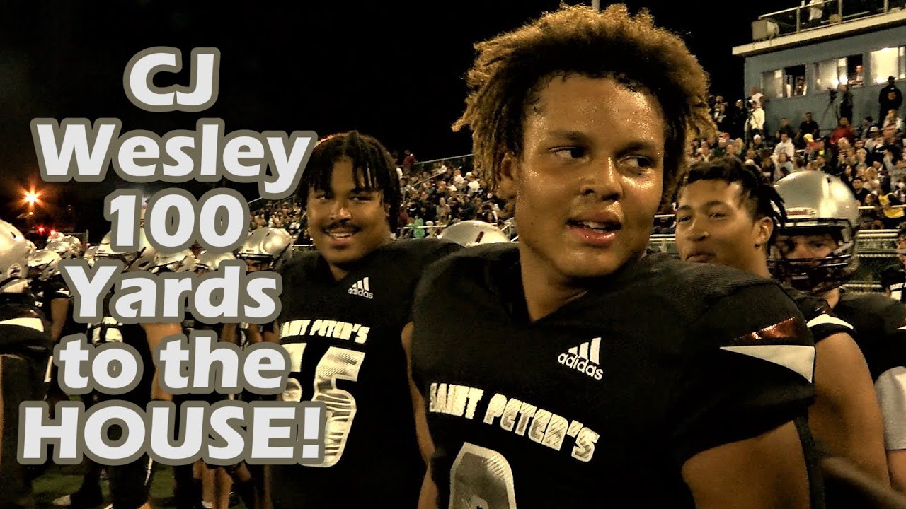 St  Peters Prep 10 DePaul Catholic 7 | Week 4 | CJ Wesley 100 yd return on blocked FG