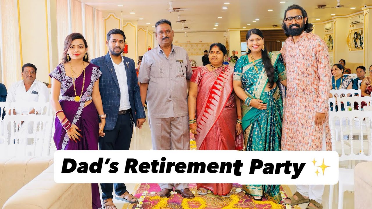 Dad’s retirement party 🎉 | Celebrations ✨| Papa / Baba Retirement party | games | Video | All Detail