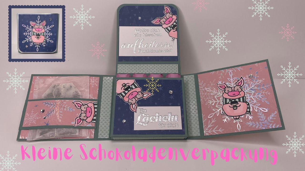 Kleine Schokoladenverpackung für Riegel und Teebeute, Yoyful life, Stampin'Up!