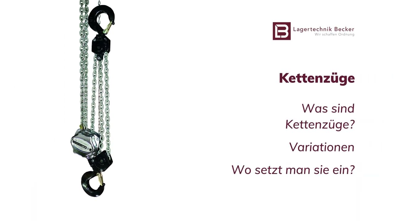 Kettenzüge mit kompakter Bauweise zum Heben und Senken von Lasten