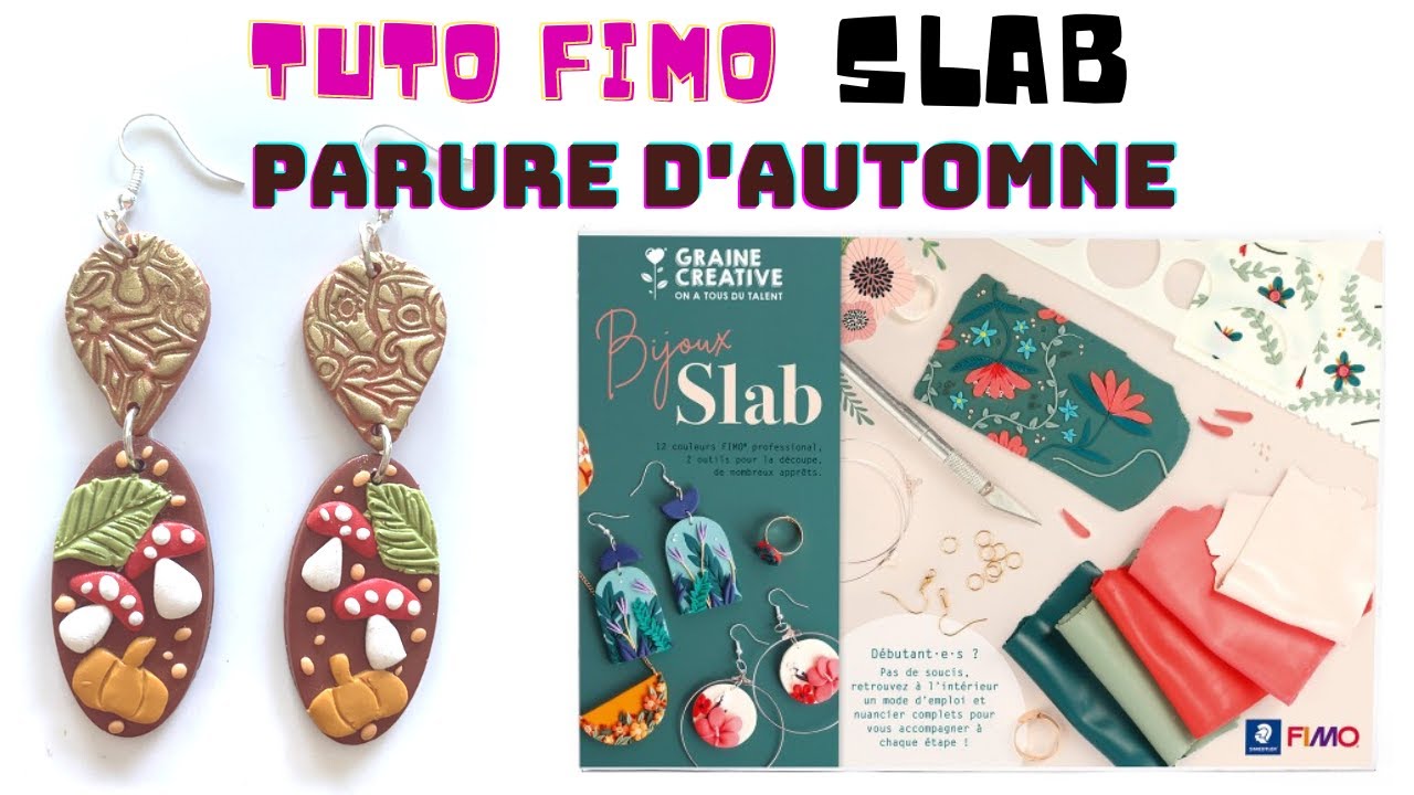 Comment faire des bijoux en pâte Fimo thème automne en SLAB
