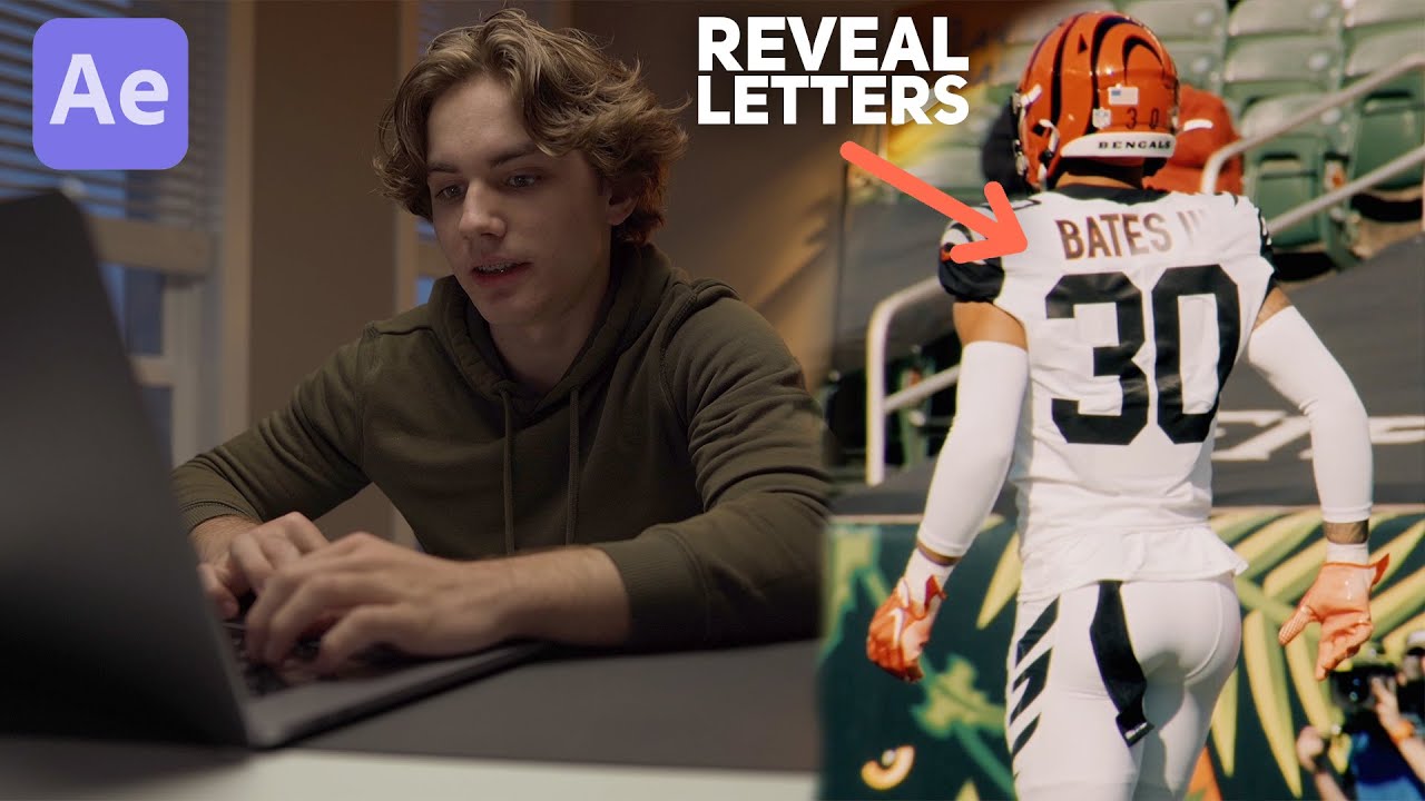 Nameplate letter reveal effect in After Effects!