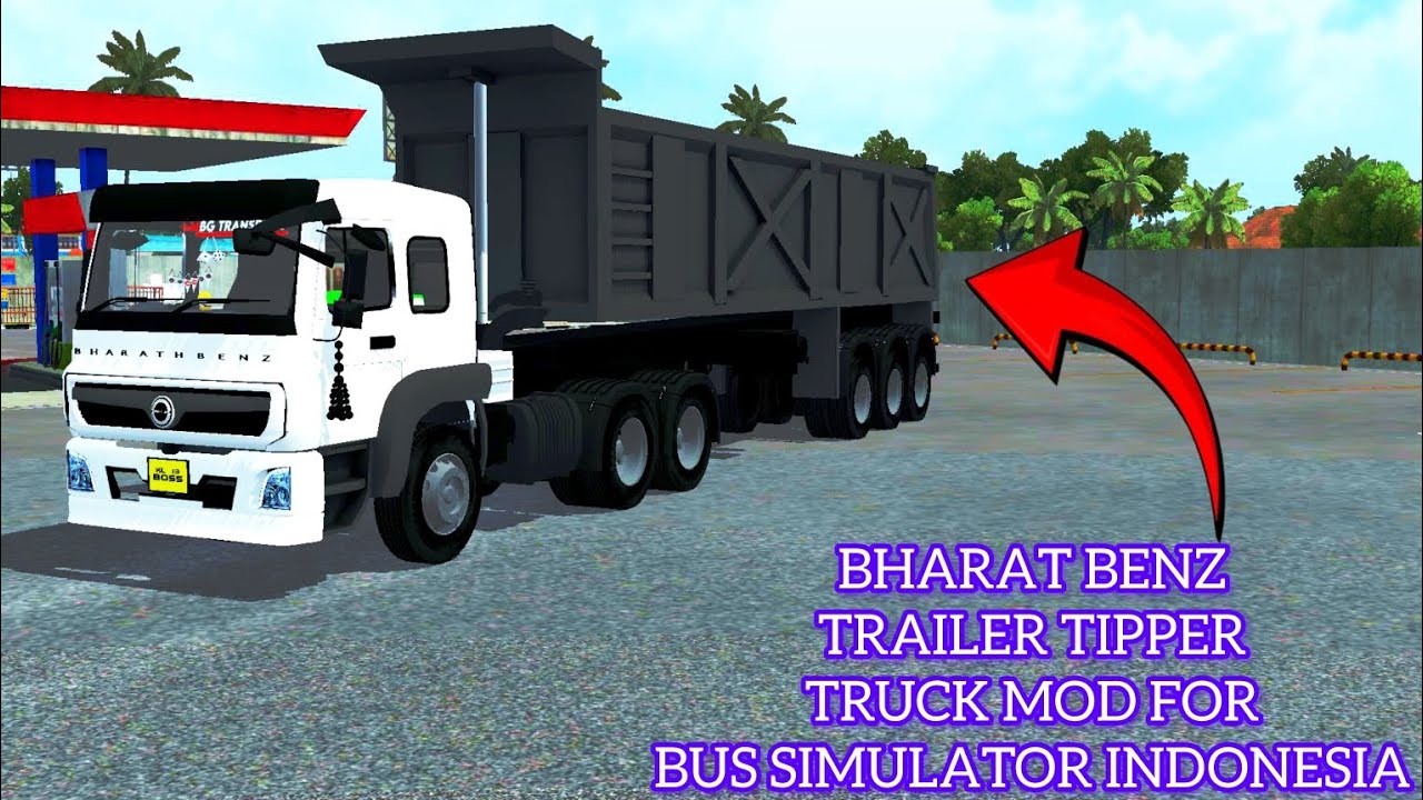 Bharat Benz Trailer Tipper Truck Mod install kaise kare Bus simulator Indonesia mein 