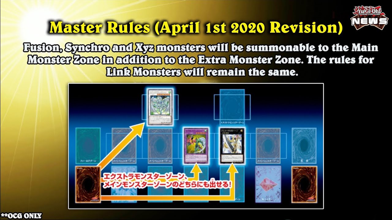 Yu-Gi-Oh! New Master rule 5 or Revision!! Will be live in TCG in April 2020