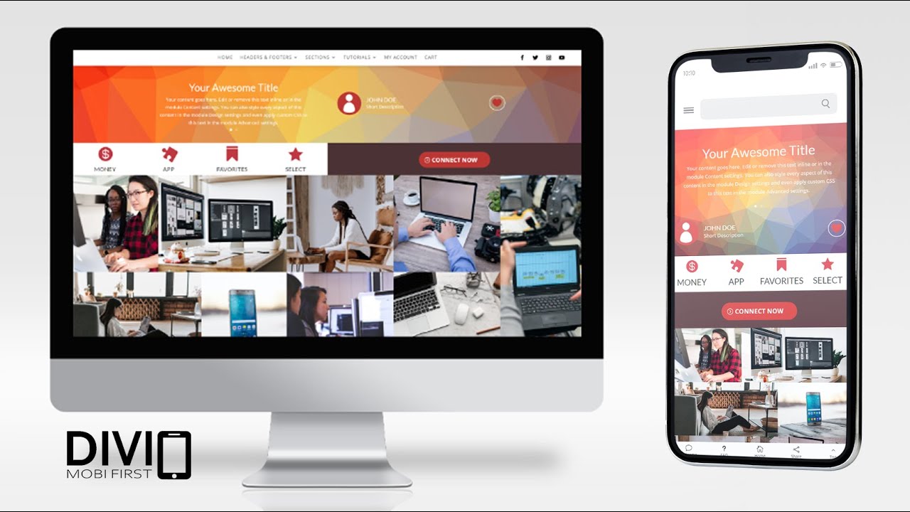 Divi Mobi First Column Classes Demo Walkthrough Video.
