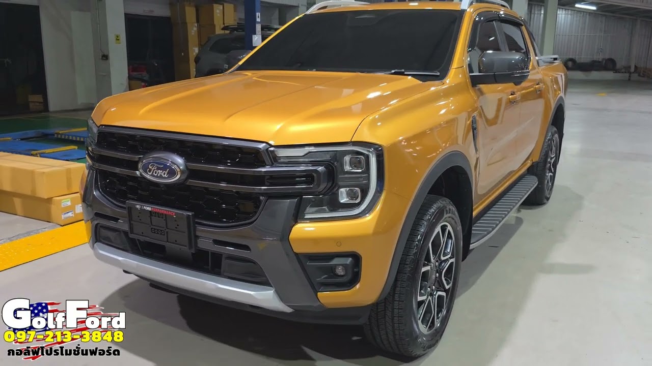 Ford Ranger Wildtrak 3.0L V6 สีเหลือง Luxe Yellow หล่อลงตัวมาจสกโรงงาน #ฟอร์ด 