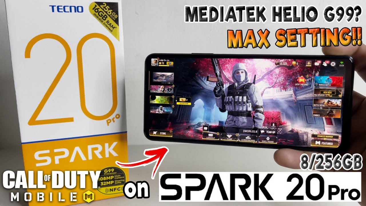 Call of Duty: Mobile Game Test on TECNO Spark 20 Pro (8/256) 120Hz | MAX SETTINGS??