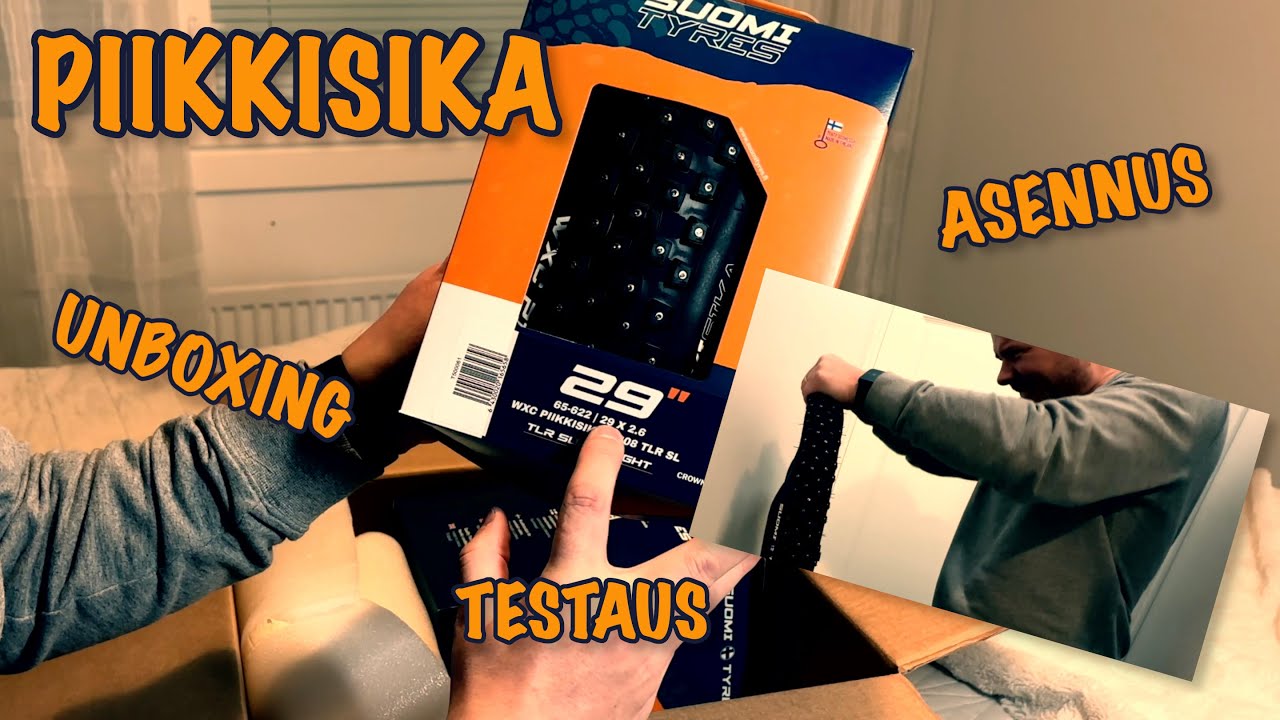 Piikkisikojen unboxing, asennus ja testaus, Suomi Tyres - Piikkisika