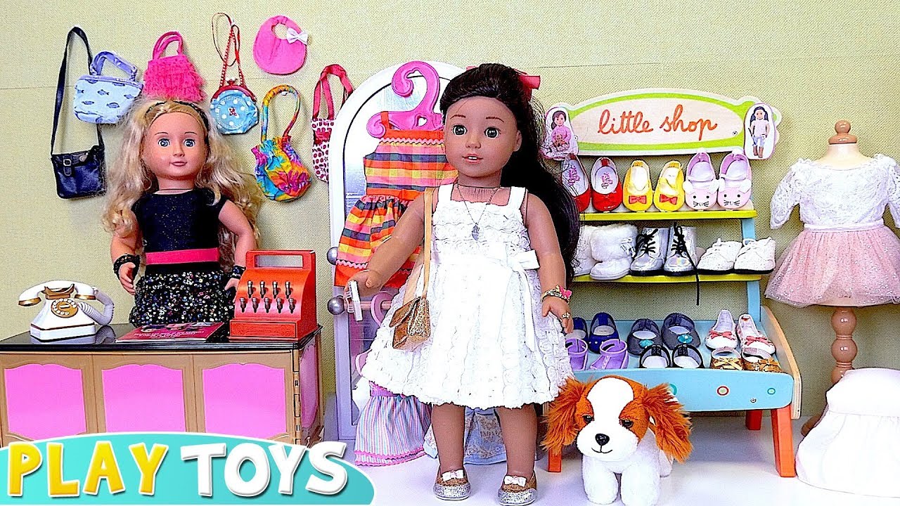 Baby Doll Dress Clothes & Shoes Shopping Store! Play Toys