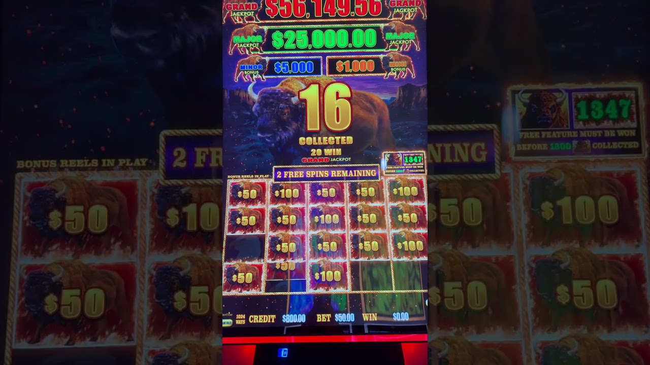 High Limit Buffalo Hold N Spin Feature! #slots #casino #gambling