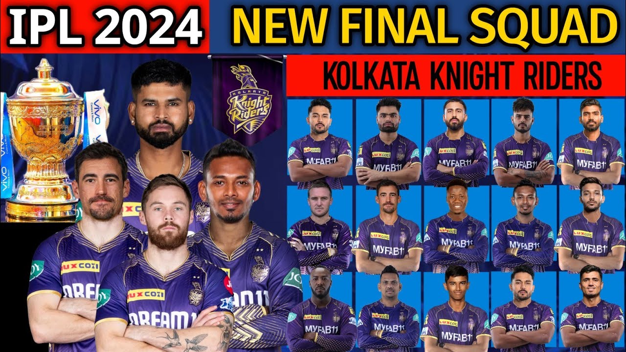 IPL 2024 | Kolkata Knight Riders New Final Squad | KKR Team 2024 Players List | KKR 2024 Squad