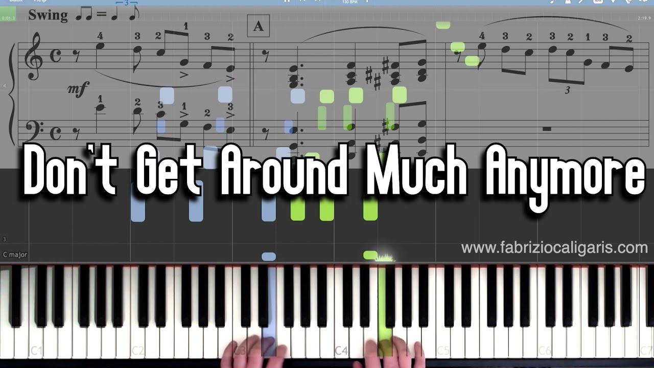 Don't Get Around Much Anymore - Piano Tutorial - Sheet Music in PDF