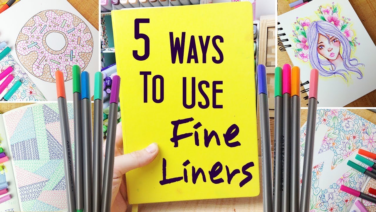 5 Ways to Use Fineliners in Your Sketchbook - Doodle/Drawing Ideas to Fill a Sketchbook