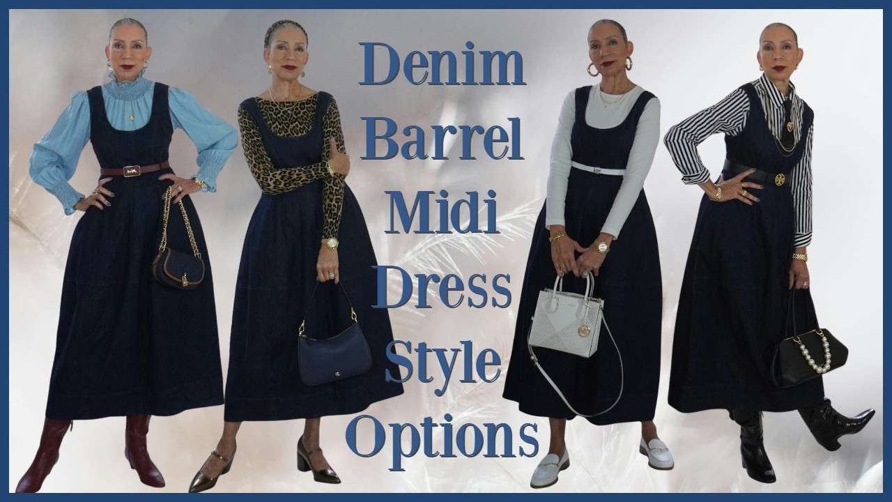 Как создать 4 потрясающих образа с одним джинсовым платьем