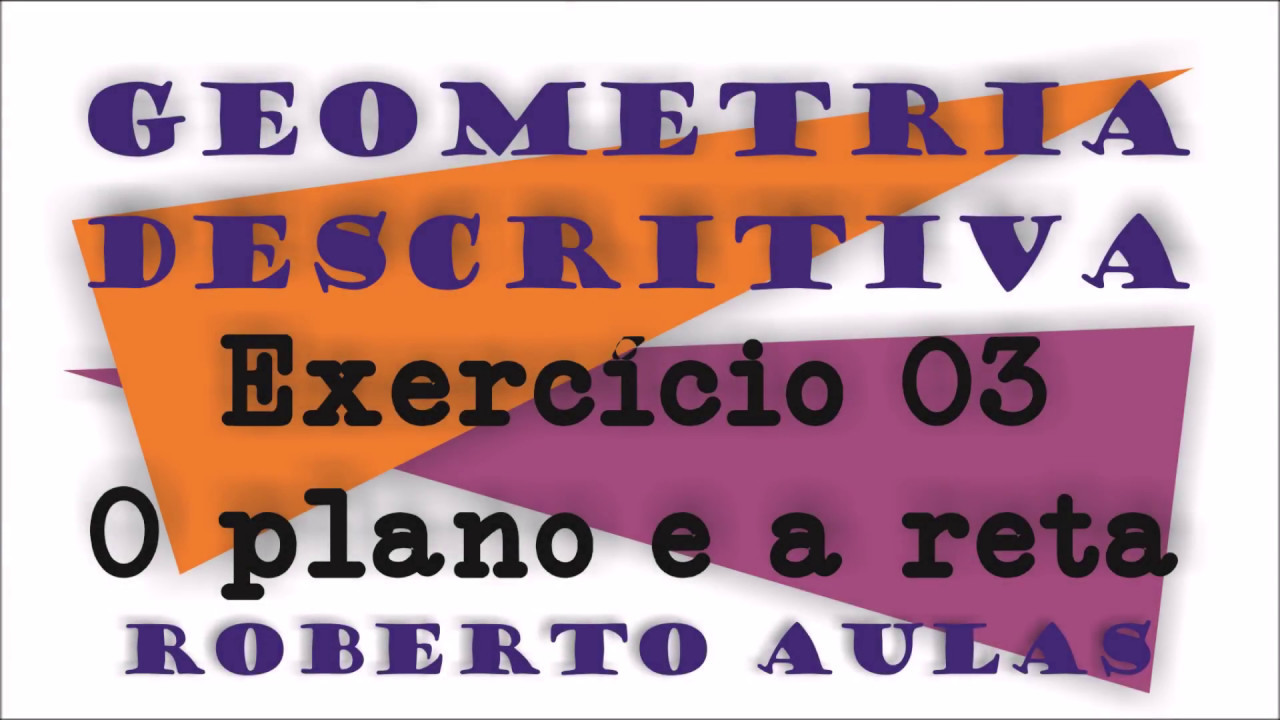 Exercício: Plano definido por duas retas concorrentes