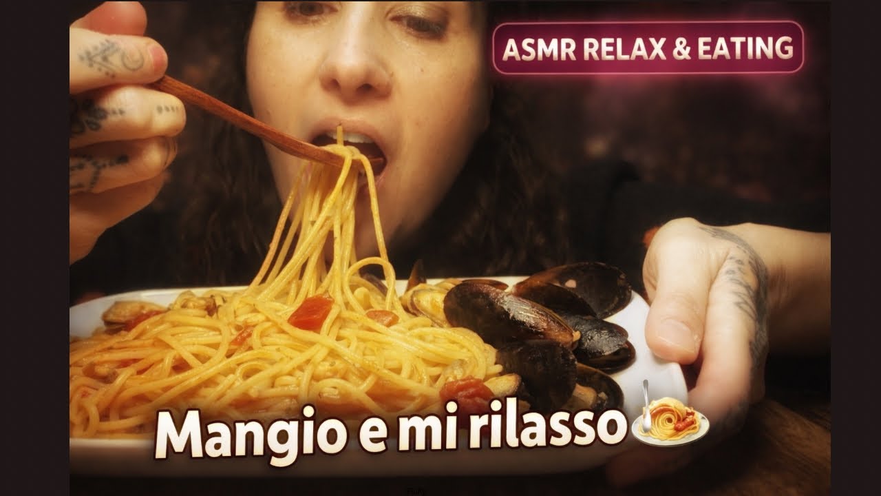 ASMR Eating Sounds 🍝 Mangio con voi per rilassarci insieme