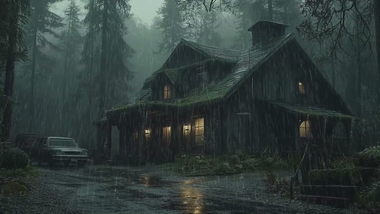 Beat Insomnia and Anxiety to Deep Sleep with Heavy Rain in the Forest | Natural Sounds for Sleep