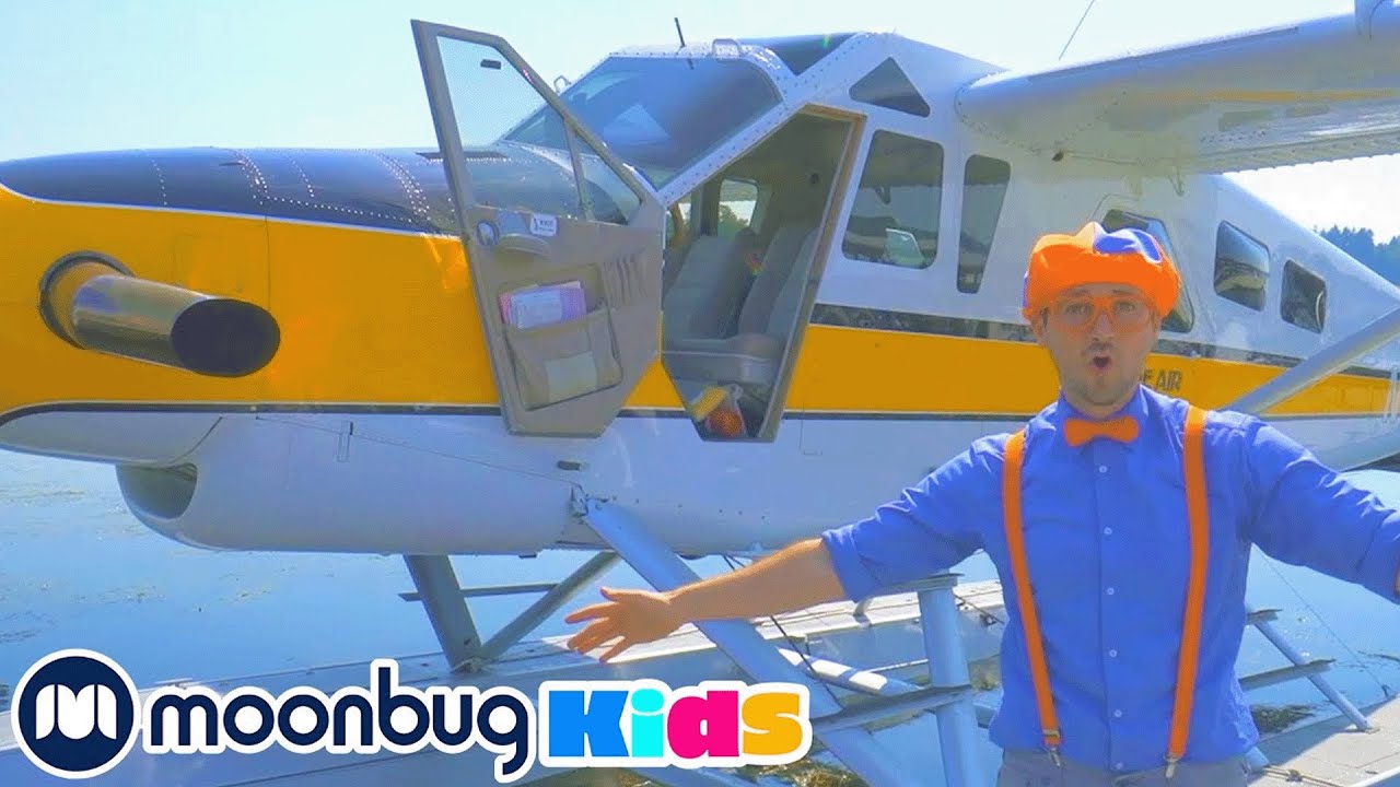 Blippi Explores a Seaplane | Blippi | Kids Songs | Moonbug Kids