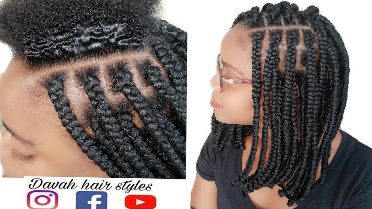 Vin aprann penyen ak alonj byen fasil avek tout ti detay/ short box braids