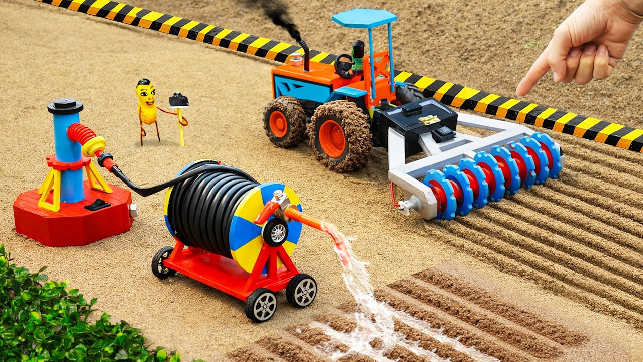 TOP Most Creative DIY Disc Harrow for Tractor John Deere | DIY Water Hose Reel | HP Mini DIY Tractor