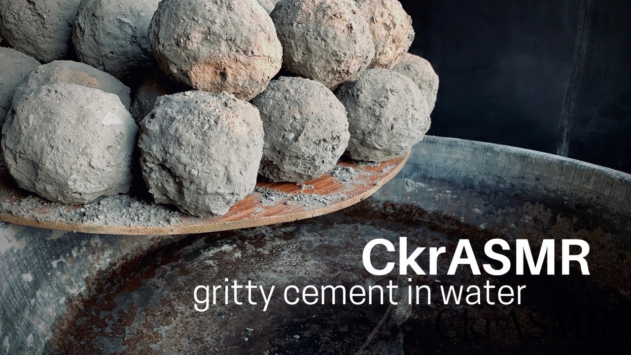 ASMR : gritty pure cement in water 💦 requested | CkrASMR