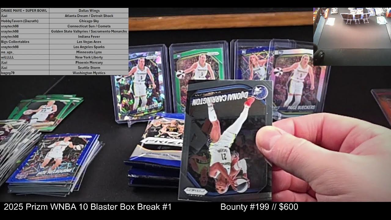 2025 Prizm WNBA 10 Blaster Box Break #1