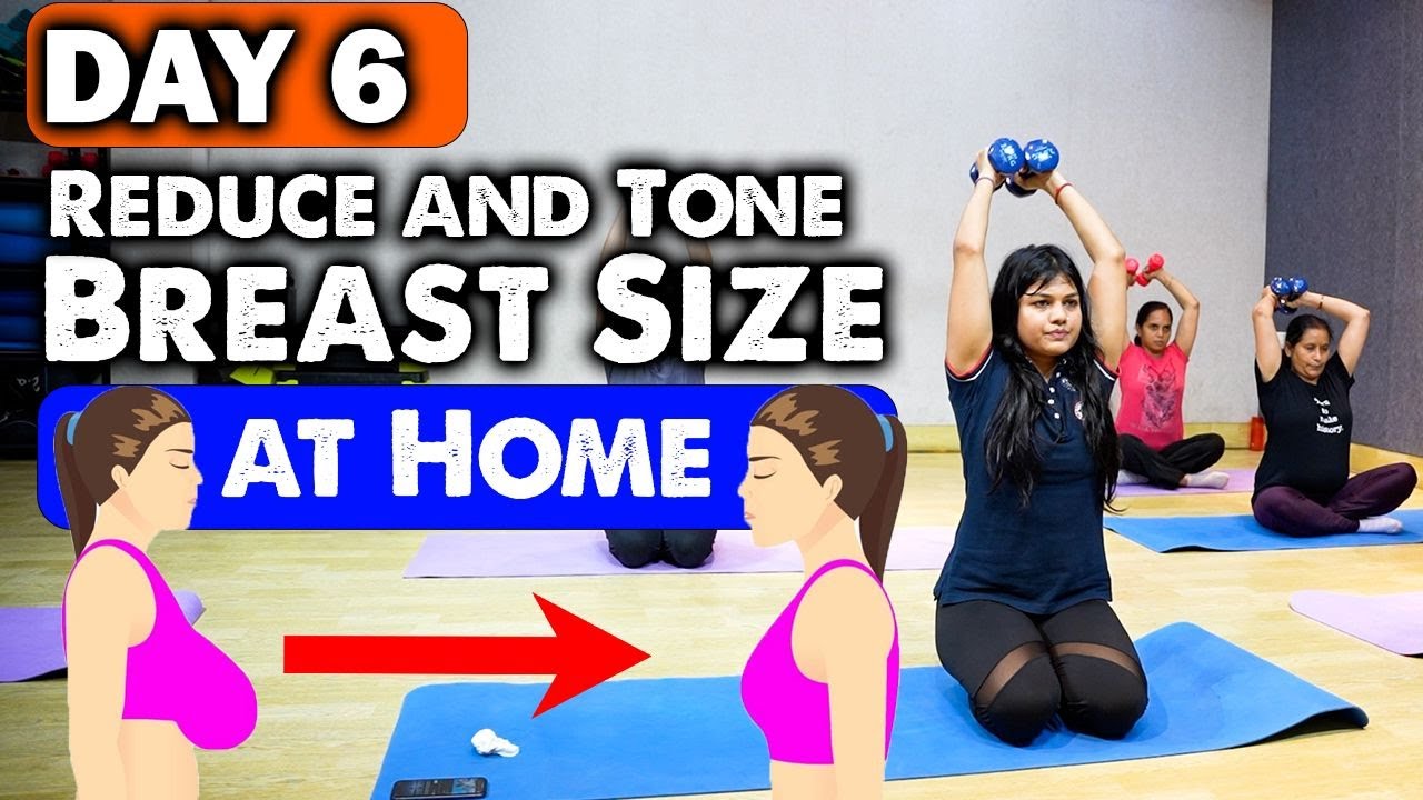 Day 6: Reduce Breast/Chest Size| Lose 10kg at home | 25 Days Weight Loss challenge